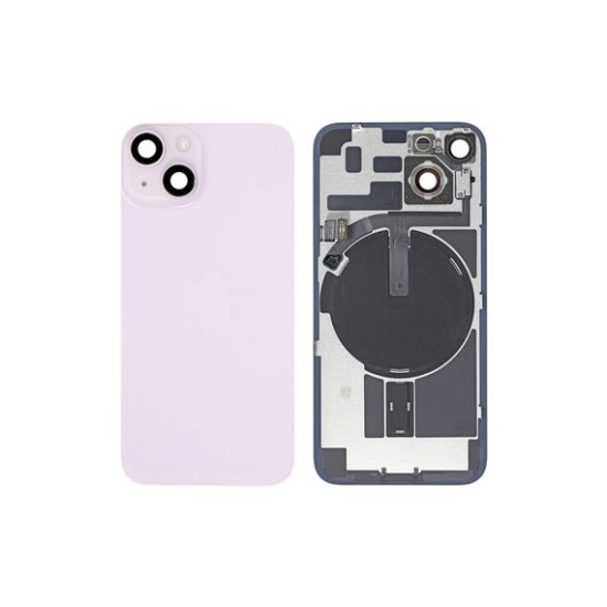 Γνήσιο Πίσω Γυαλί με NFC Flex/Flash & Camera lens για iPhone 14 – Purple Pulled
