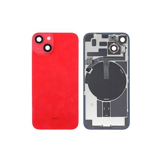 Γνήσιο Πίσω Γυαλί με NFC Flex/Flash & Camera lens για iPhone 14 – Red Pulled