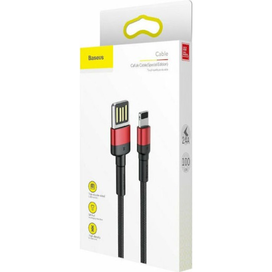 Baseus Cafule Special Edition Braided USB-A to Lightning Cable Κόκκινο 1m