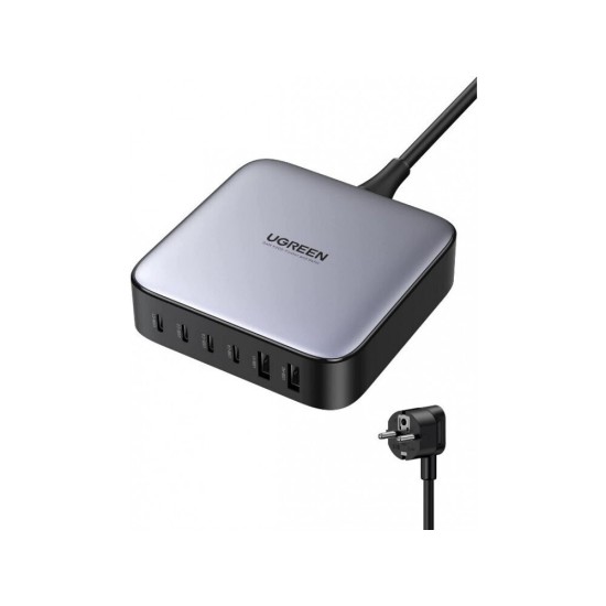 Ugreen Βάση Φόρτισης GaN με 2 Θύρες USB-A και 4 Θύρες USB-C 200W Power Delivery / Quick Charge 2.0 σε Μαύρο χρώμα