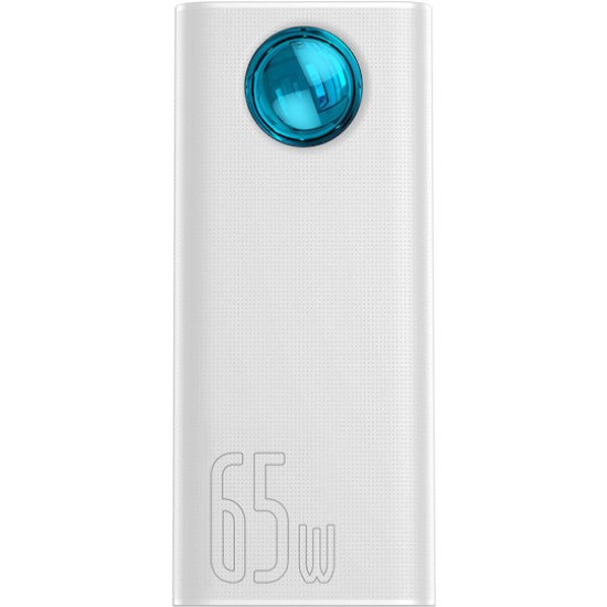Baseus Amblight Overseas Edition Power Bank 30000mAh 65W με 4 Θύρες USB-A και Θύρα USB-C Power Delivery Λευκό