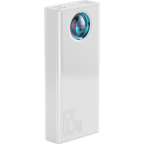 Baseus Amblight Overseas Edition Power Bank 30000mAh 65W με 4 Θύρες USB-A και Θύρα USB-C Power Delivery Λευκό