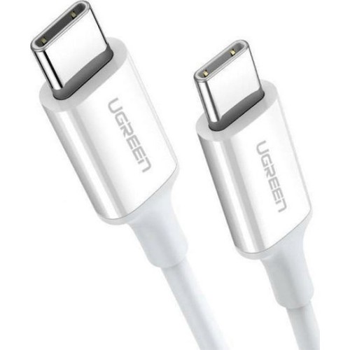 Ugreen USB 2.0 Cable USB-C male - USB-C 60W PD Λευκό 2m