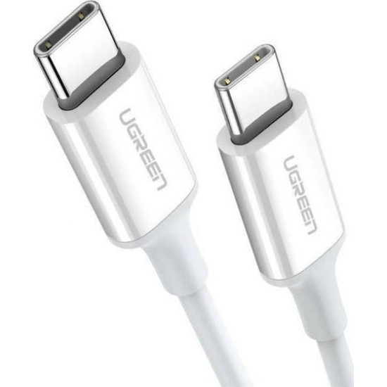 Ugreen USB 2.0 Cable USB-C male - USB-C 60W PD Λευκό 2m