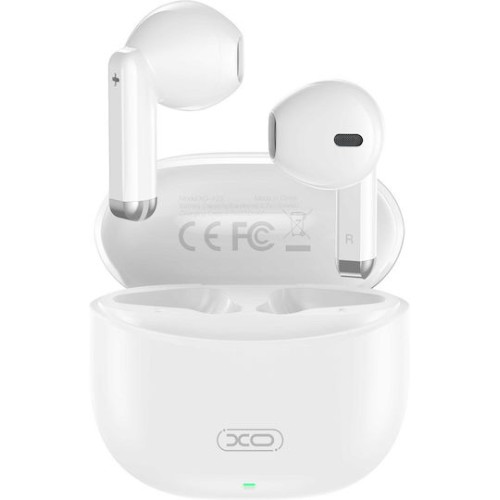 XO Tws In-ear Bluetooth Handsfree Ακουστικά με Θήκη Φόρτισης Λευκά