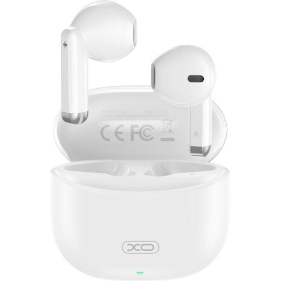 XO Tws In-ear Bluetooth Handsfree Ακουστικά με Θήκη Φόρτισης Λευκά
