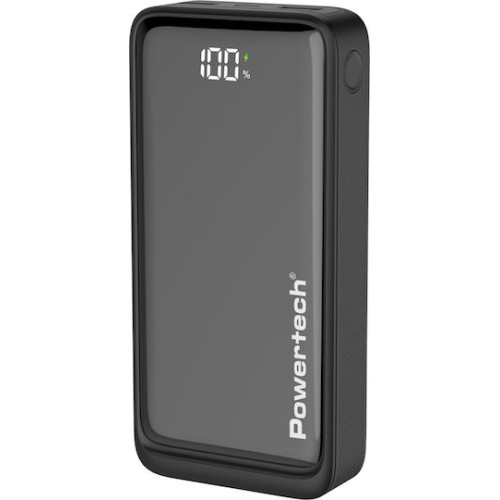 Powertech Power Bank 20000mAh 22.5W με 2 Θύρες USB-A και Θύρα USB-C Power Delivery / Quick Charge 3.0 Μαύρο