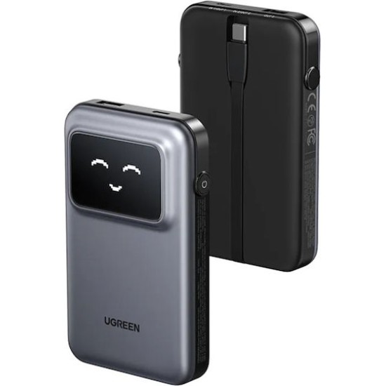 Ugreen Power Bank 10000mAh 30W με Θύρα USB-A και Θύρα USB-C Power Delivery Γκρι