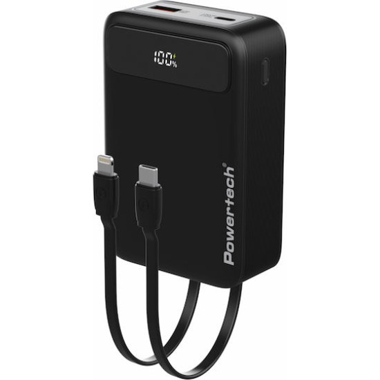 Powertech Power Bank 20000mAh 22.5W με Θύρα USB-A Power Delivery / Quick Charge 4.0 Μαύρο