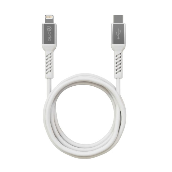 Prio Charge & Sync USB C to Lightning Cable MFi certified 1.2m white