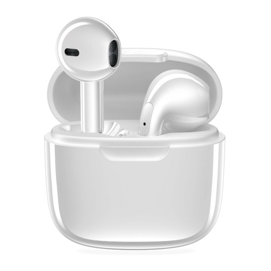 XO X23 TWS Earbud Bluetooth Handsfree Ακουστικά με Θήκη Φόρτισης Λευκά
