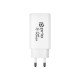 Prio Wall Charger GaN Power 65W PD PPS (USB C) + QC 3.0 (USB A) white