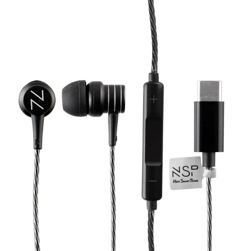 NSP HN28 Στέρεο UNIVERSAL Μαύρο HandsFree με βύσμα 3.5mm On/Off Type-C 1.2m