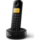 Philips D160 Ασύρματο Τηλέφωνο με Ελληνικό Μενού Μαύρο