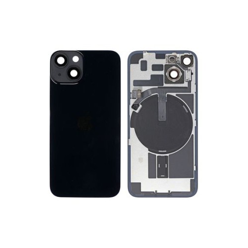 Γνήσιο Πίσω Γυαλί με NFC Flex/Flash & Camera lens για iPhone 14 – Black Pulled