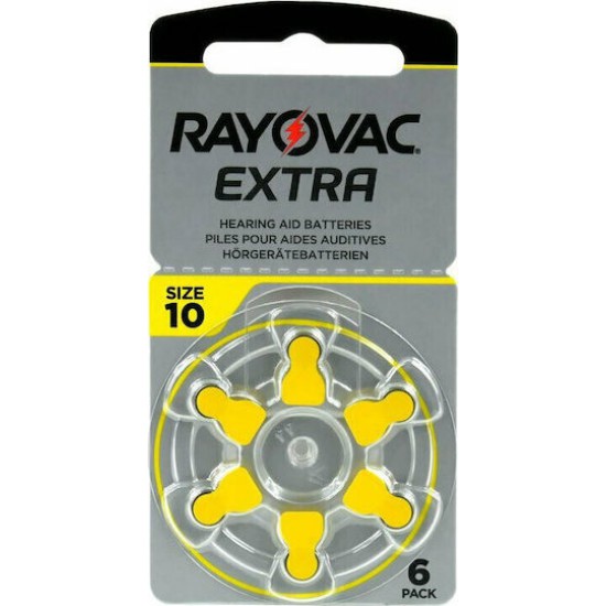 Rayovac Extra Advanced Μπαταρίες Ακουστικών Βαρηκοΐας 10 1.45V 6τμχ