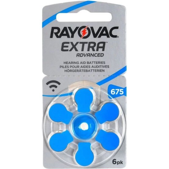 Rayovac Extra Advanced Μπαταρίες Ακουστικών Βαρηκοΐας 675 1.45V 6τμχ