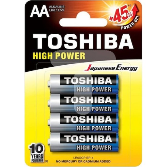 Toshiba High Power LR6GCP BP-4 Αλκαλικές Μπαταρίες AA 1.5V 4τμχ