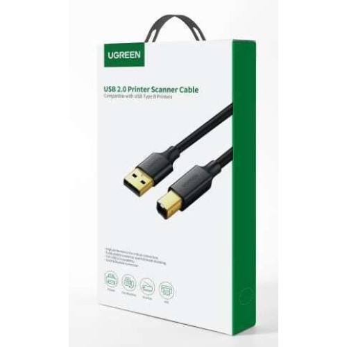 Ugreen Καλώδιο σύνδεσης εκτυπωτή USB-A male - USB-B male Μαύρο 1m (20846)