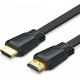 Ugreen HDMI 2.0 Flat Cable HDMI male - HDMI male 1.5m Μαύρο