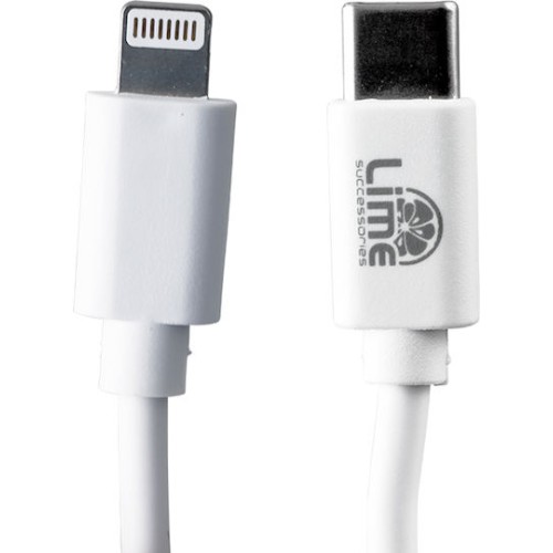 Lime LCL02 USB-C to Lightning Cable Λευκό 2m