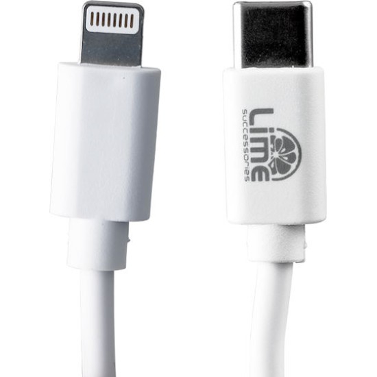 Lime LCL02 USB-C to Lightning Cable Λευκό 2m