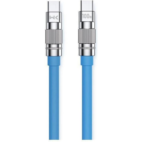 WK WDC-188 USB 2.0 Cable USB-C male - USB-C 100W Μπλε 1m 
