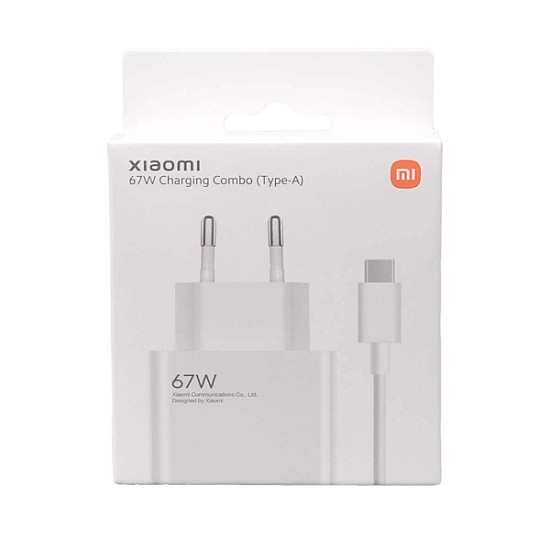 Xiaomi Φορτιστής με Θύρα USB-A και Καλώδιο USB-C 67W Power Delivery Λευκός