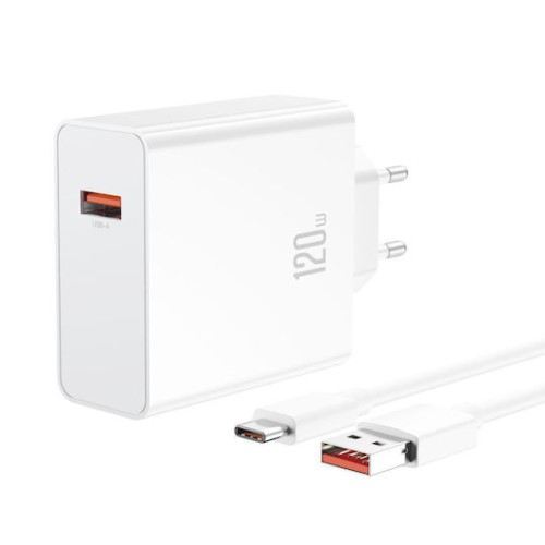 XO Φορτιστής με Θύρα USB-A και Καλώδιο USB-C 120W Quick Charge 3.0 (L128)