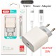 XO Φορτιστής με Θύρα USB-C και Καλώδιο USB-C - Lightning 20W Power Delivery Λευκός (L77)