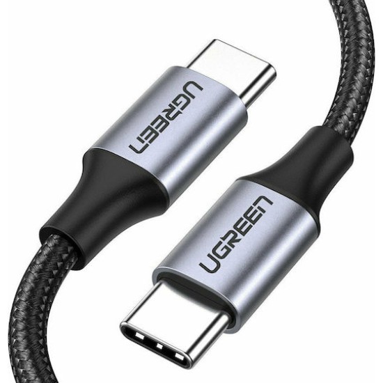 Ugreen US261 Braided USB 2.0 Cable USB-C male - USB-C 60W Μαύρο 2m