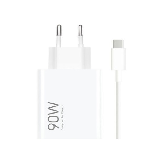 Xiaomi Φορτιστής GaN με Θύρα USB-A και Καλώδιο USB-C 90W Λευκός 