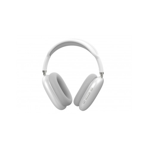PLATINET WIRELESS HEADPHONES WITH MIC BLUETOOTH SLIM STYLE SILVER-WHITE