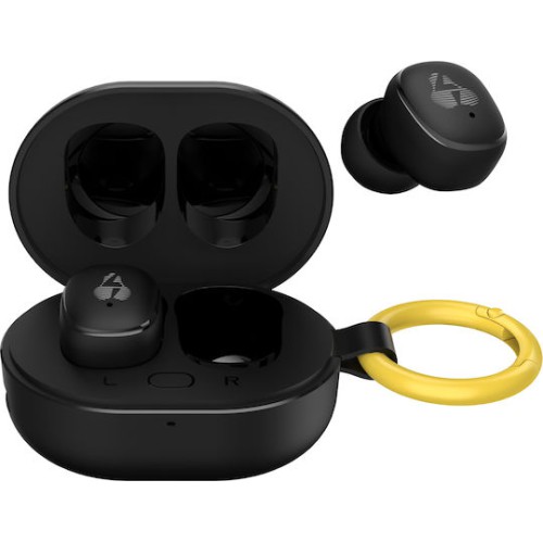 Powertech PT-1392 In-ear Bluetooth Handsfree Ακουστικά με Αντοχή στον Ιδρώτα και Θήκη Φόρτισης Μαύρα