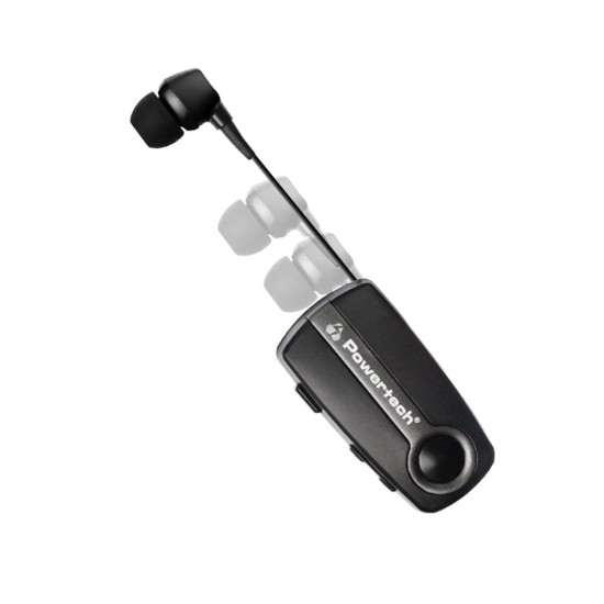 Powertech Klipp 2 In-ear Bluetooth Handsfree Ακουστικό Πέτου Γκρι