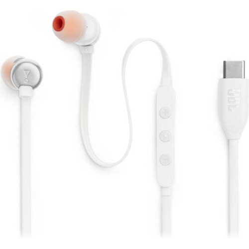 JBL Tune 310C In-ear Handsfree Ακουστικά με Βύσμα USB-C Λευκό