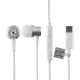 NSP HN28 In-ear Handsfree με Βύσμα USB-C Λευκό