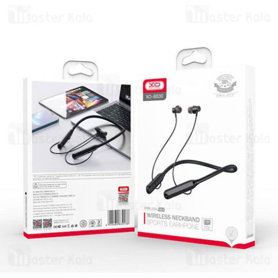 XO BS30 In-ear Bluetooth Handsfree Ακουστικά με Αντοχή στον Ιδρώτα Μαύρα