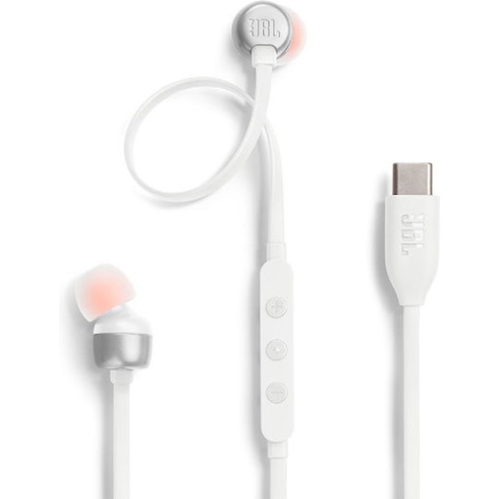 JBL Tune 310C In-ear Handsfree Ακουστικά με Βύσμα USB-C Λευκό