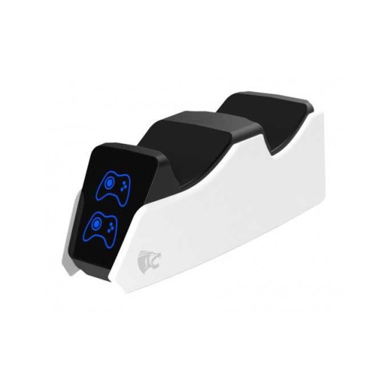 ROAR βάση φόρτισης gamepad RR-0020 για 2x PS5 DualSense, λευκή