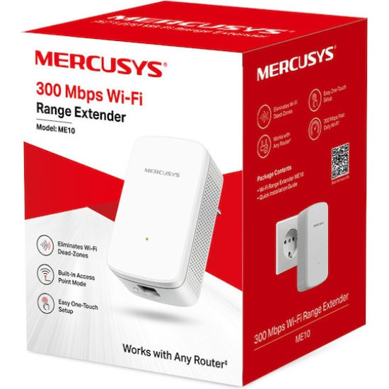 Mercusys ME10 v1 WiFi Extender Single Band (2.4GHz) 300Mbps