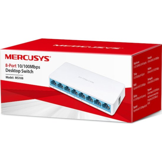 Mercusys MS108 v1 Unmanaged L2 Switch με 8 Θύρες Ethernet