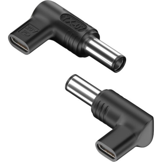 Powertech Βύσμα για Φορτιστή USB-C σε HP 7.4x5mm, μαύρο