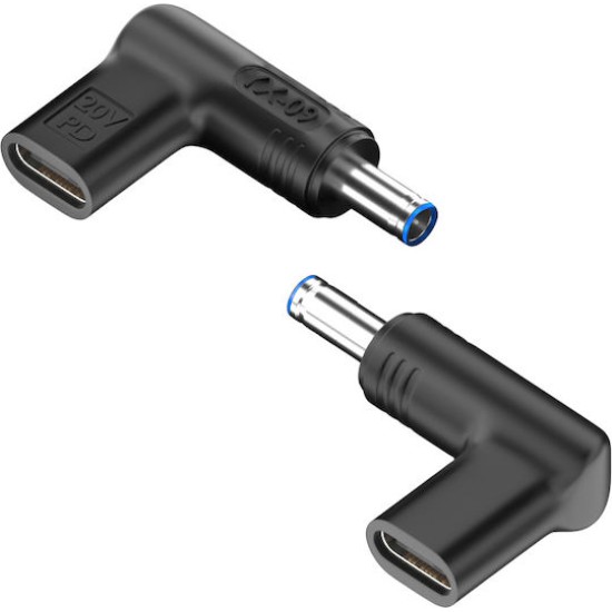 Powertech Βύσμα για Φορτιστή USB-C σε HP 4.5x3mm, μαύρο