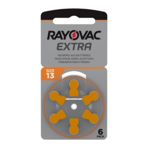 Μπαταρίες Ακουστικών Βαρηκοΐας Rayovac 13 Extra Advanced 1.45V Τεμ. 6