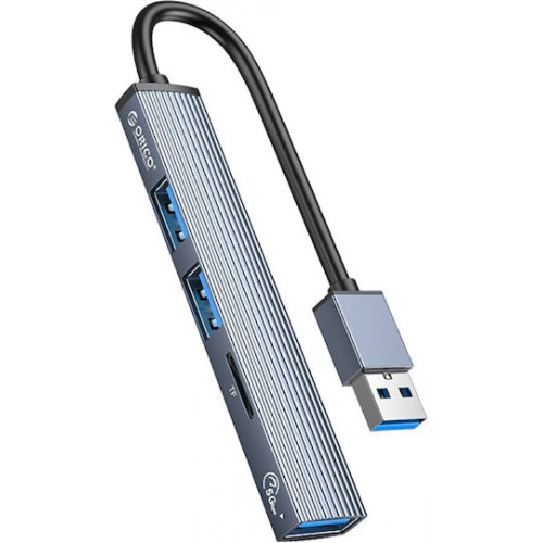 Orico AH-A12F USB 3.0 Hub 3 Θυρών με σύνδεση USB-A Γκρι