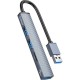 Orico AH-A12F USB 3.0 Hub 3 Θυρών με σύνδεση USB-A Γκρι