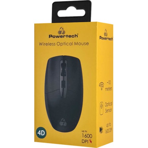 Powertech PT-1294 Ασύρματο Ποντίκι Μαύρο