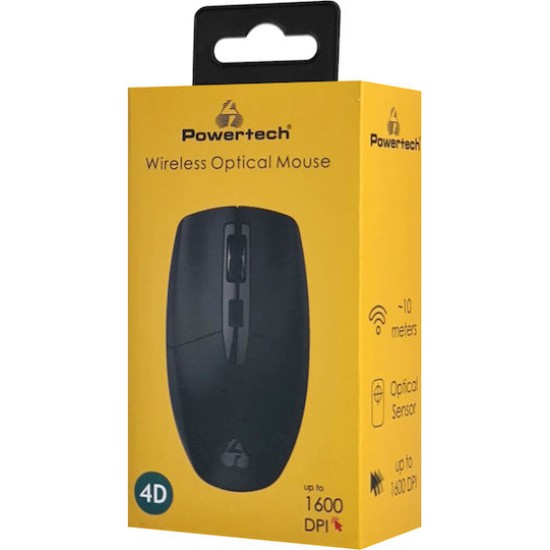 Powertech PT-1294 Ασύρματο Ποντίκι Μαύρο