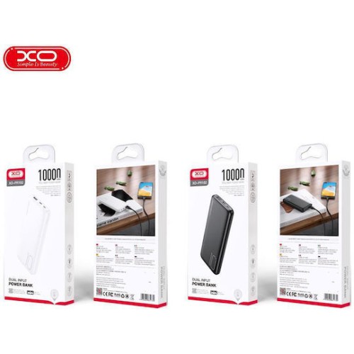 XO PR182 Power Bank 10000mAh με Θύρα USB-A Μαύρο